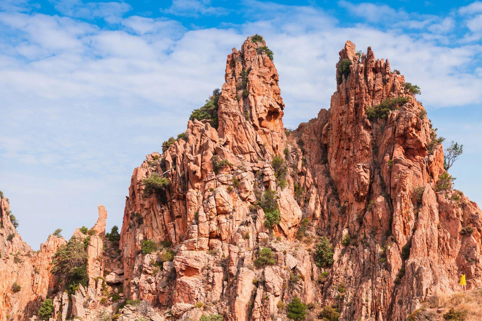 Les falaises des calanques de Piana